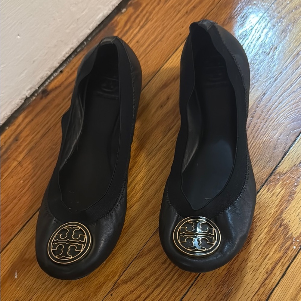 Tory Burch Black Ballet Flats